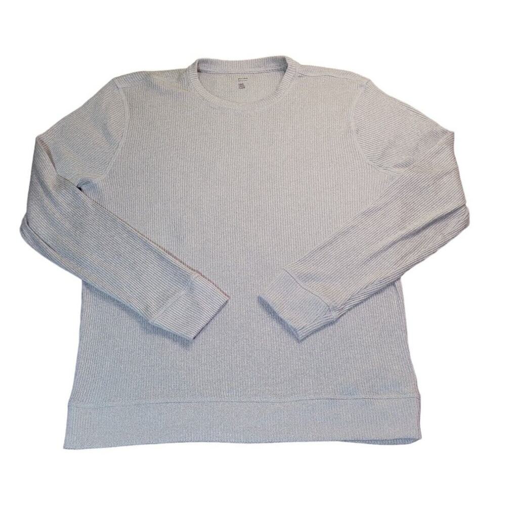 Gilly Hicks Gray Ribbed Knit Sweater Top Women’s L EUC